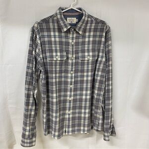 The Normal Brand Gray Plaid Button Front Shirt Men’s Medium